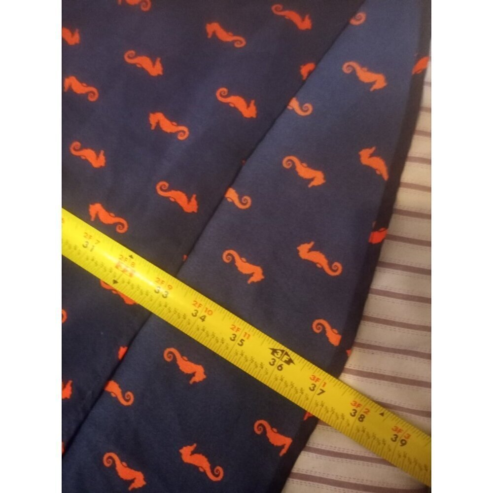 New Merona Navy Salmon Seahorse Print Flare Coastall Sleeveless Mini Dress XL - Picture 11 of 11